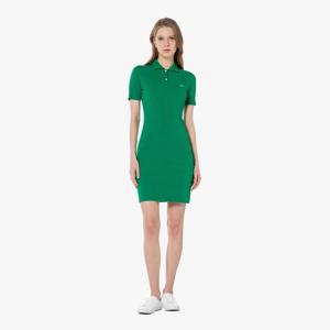 라코스테 공식 여성 케이블 반팔 스웨터 드레스 EF382E-55G SIW