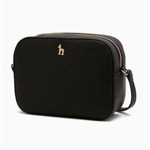 [헤지스ACC] 블랙 가죽 큐빅 퍼피 카메라백 HIWA5F180BK