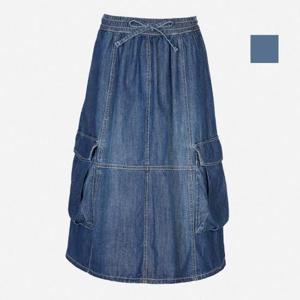 뱅뱅 동백01 여성 카고 데님 밴딩 스커트 NKLD33