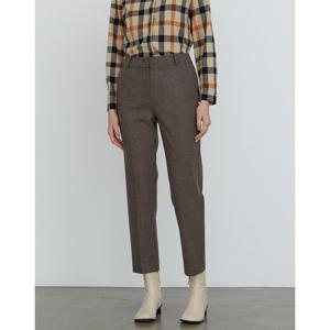 닥스 여성 24FW슬림핏 브라운 체크 팬츠 DLPA4DE97W2