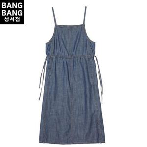 뱅뱅 HC04 봄여름 여성 끈나시 얇은롱 청 원피스 NOLD45