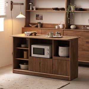 나무뜰 헤이즐 원목 아일랜드 식탁 오픈 수납장 1500 GM470C (착불)