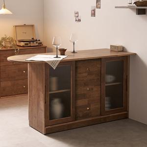 나무뜰 헤이즐 원목 아일랜드 식탁 서랍수납장 1500 GM462C (착불)