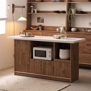 나무뜰 헤이즐 원목 인조대리석 아일랜드 식탁 도어 수납장 1500 GM483C (착불)