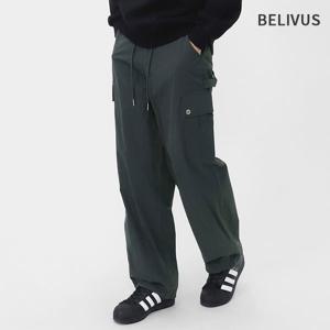 [빌리버스]빌리버스 남성 카고 팬츠 와이드 밴딩 면바지 BXRP006
