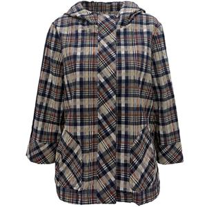 [메지스]골지 테잎 포인트 체크 후드 점퍼(XB0WD13JP)