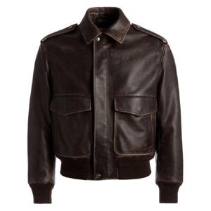 발리 카고 포켓 가죽 보머 재킷 MLE02MVT435