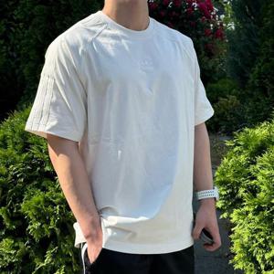 아디다스 공용 프리미엄 에센셜 반팔 화이트 티셔츠 JD3278