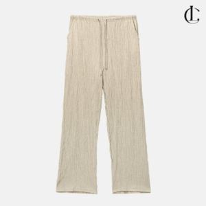 엘케이트 여성 여름 긴바지 와이드 쿨링 밴딩 린넨 플리츠 팬츠 LRAT022