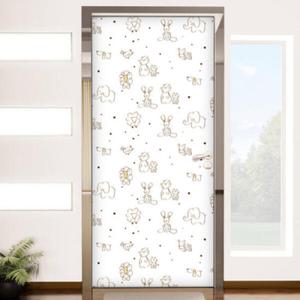 아트박스/꾸밈 cs056-아기자기한 동물패턴 현관문 시트지_현관문