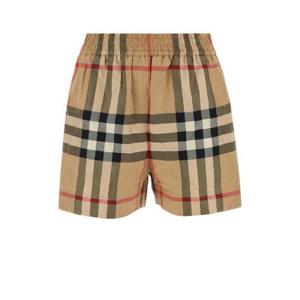 Burberry 빈티지 체크 패턴 엘라스틱 웨이스트밴드 반바지 8071091 A7028 TP934579853