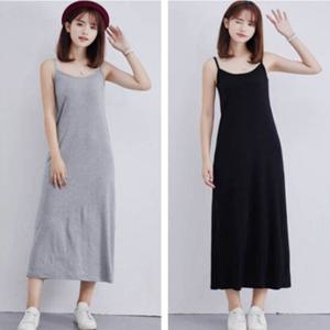 샵앤) 여성 스판 끈나시 스판 무지 롱원피스 WON-WDR-WA6D270