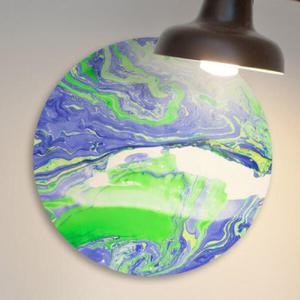 아트박스/꾸밈 ij613-원형아크릴액자_컬러풀마블링2