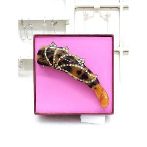 로뎀 세이브존05 프랑스 스와로브스키 꽃잎 이중 바나나핀 (진브라운호피)01 RD23070025