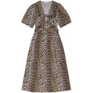 가니 미디 원피스 W0373 943LEOPARD