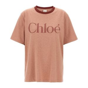 끌로에 로고 프린트 티셔츠 CH25AJH20173 6B1