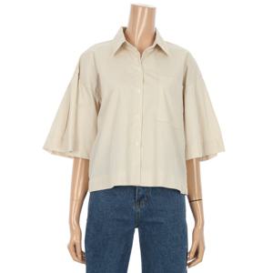 [르샵]플레어 소매 카라 버튼 셔츠 (BO3BL043A)