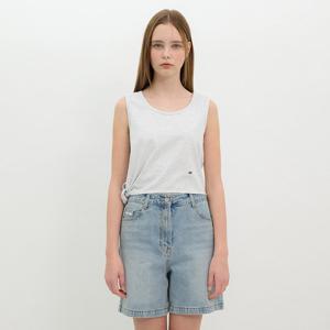 [올리브데올리브]허리 타이드 슬리브리스 탑(OW5ME496)