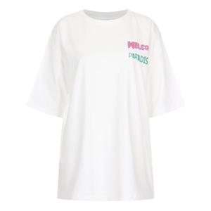 샵앤) 국산 여성 라운드넥 파라다이스 나염 반팔 면티 MER-WSH-20715-아이보리