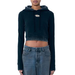 25 FW 디젤 F Slimmy Hood P5 로고 컷아웃 크롭 후드 스웨트셔츠 A14492 0IPAC 90