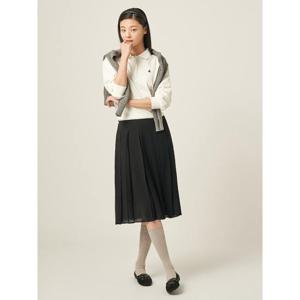 [빈폴레이디스] 쉬폰 플리츠 스커트  블랙 (BF5727C215)