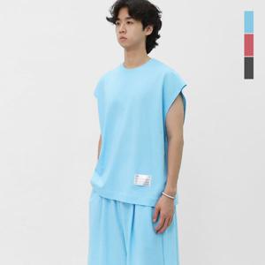 [스콰즈]스콰즈 남자 여름 코튼 민소매 와이드 나시 SNE054