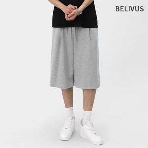 빌리버스 남성 와이드 팬츠 원턱 버뮤다 반바지 BJJ058