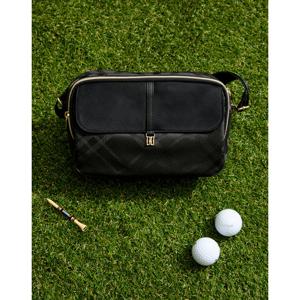 닥스 골프 여성 25FW ONLINE EXCLUSIVE 블랙 시즌백 체크 플랩 크로스백 DNGF5F962BK