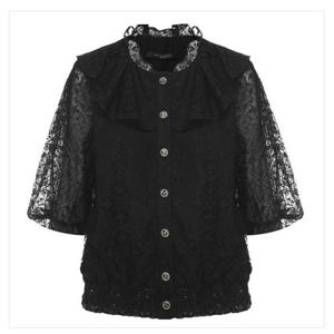 미니멈 세이브존07 레이스 블라우스 MYBGWB4150-BK