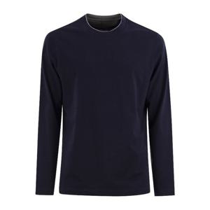 브루넬로쿠치넬리 롱 슬리브 크루넥 코튼 저지 티셔츠 M0B13743