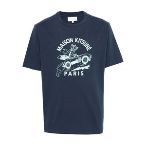 메종키츠네 레이싱 폭스 반찰 티셔츠 MM00109KJ0118 P476