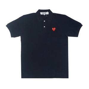 플레이 꼼데가르송 레드 하트 폴로 셔츠 네이비 AX T006 051 2