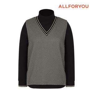 [올포유]여성 레이어드형 자가드 티셔츠 ALTHM9331-199