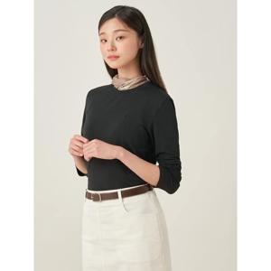 [빈폴레이디스] [Essential] 모달 혼방 긴소매 티셔츠  블랙 (BF5741E025)