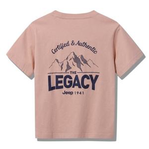 [지프키즈] 등판 레거시 반팔티 KQ2TSU595  라이트오렌지