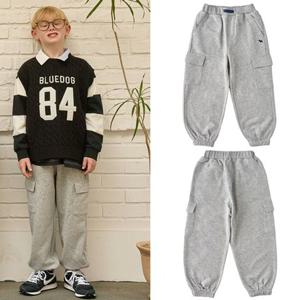 [블루독8-키즈] 멜란지 에센셜카고스웨트조거팬츠 트레이닝 츄리닝 면바지 두돌선물 초등학생 25A7541505