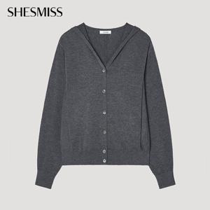[쉬즈미스] 브이넥 후드 가디건_SSKCDP31050_CH
