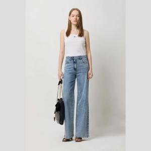 [시슬리]사이드 배색 슬림와이드 진 SADP31531