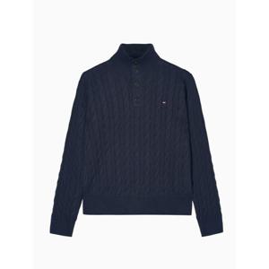 타미힐피거 남성 케이블 모크넥 스웨터 BB T12E7KPO110MT1 DW5 RBC
