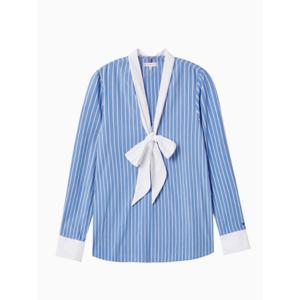 타미힐피거 여성 타이 브이넥 블라우스 BB T22E6WBL004WT1 03I