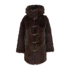 어반코드 후드 인조 퍼 시어링 재킷 BJ20026 CHOC