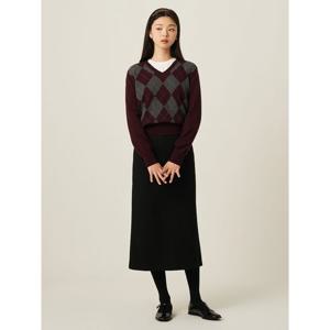 [빈폴레이디스] 롱 H라인 스커트  블랙 (BF5927C525)