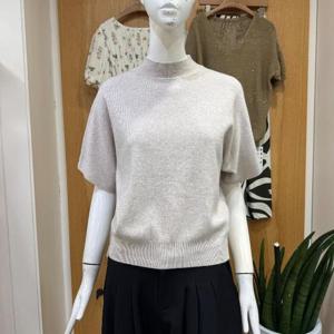 클리지 DP01 폴라넥 세미 크롭 반팔 티 CP7WKT06