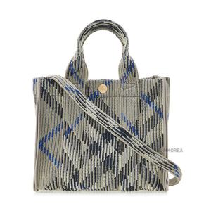 [버버리] SS25 여성 미니 체크 니트 토트백 8090404 LL MN KNIT TOTE CH4 B9629