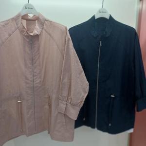 Latium HC06 스판 엉덩이길이 얇고 가벼운 차이나카라 집업 7부 점퍼 T2553jp02