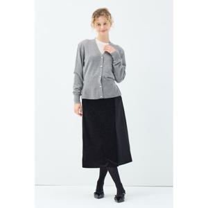 [유닛]시퀸 새틴 에이라인 랩 스커트 UFKWBS387N