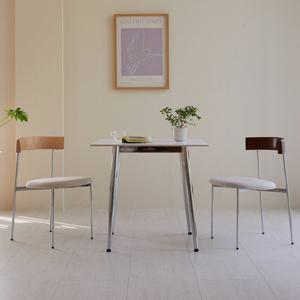 베스트리빙 스칸디 크롬 카라 800 2인 세라믹 식탁세트