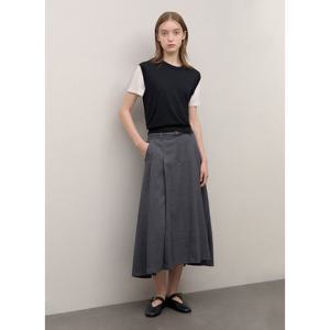 [시스티나]벨티드 플레어 롱 스커트 AWWSKO31030