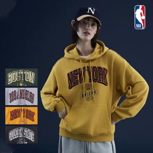 [엔비에이]남녀공용 간절기 아플리케 오버핏 후드티셔츠 N253TH020P