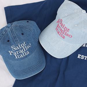 샵앤) 국산 여성 자수 레터링 3가지 패턴 청 캡 모자 DJ-WH-0864-K_연청